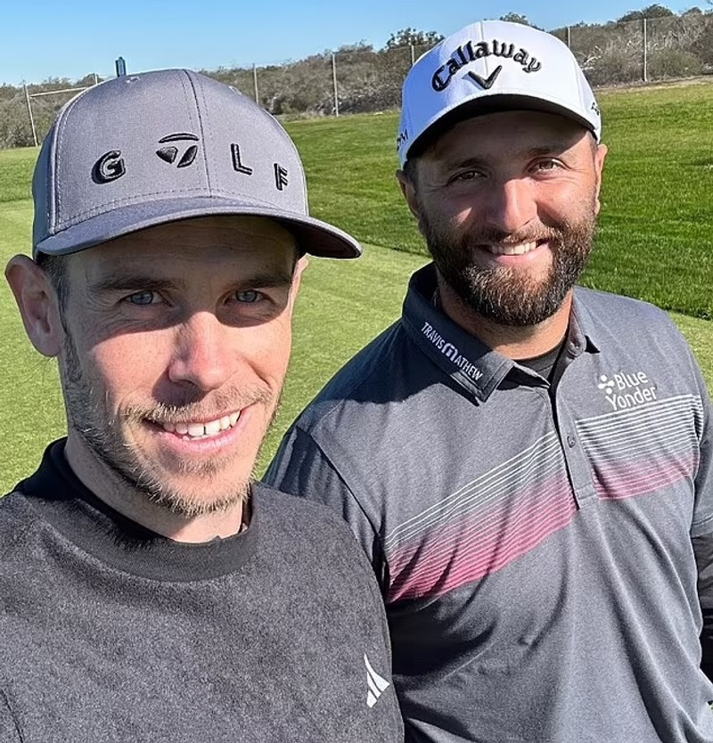 Gareth Bale og Jon Rahm.