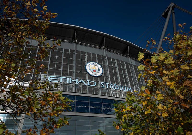 Ethiad leikvangurinn, heimavöllur Manchester City.