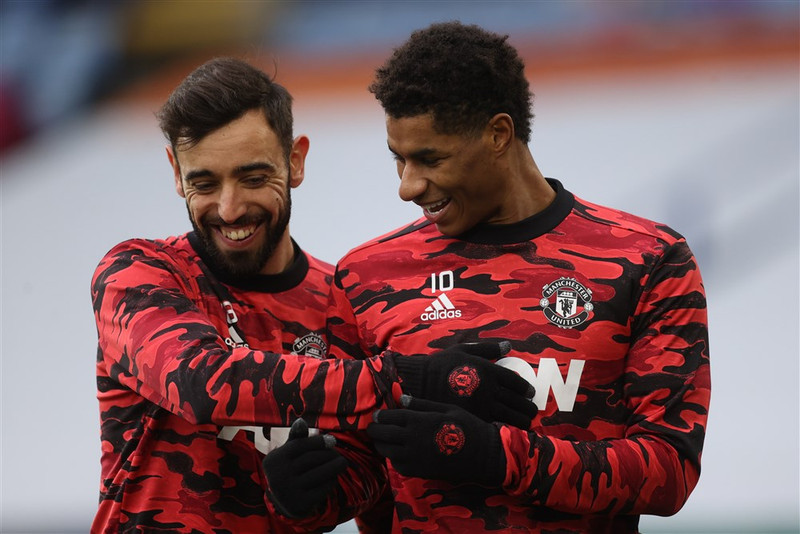 Bruno og Rashford hafa verið liðsfélagar í rúmlega þrjú ár.