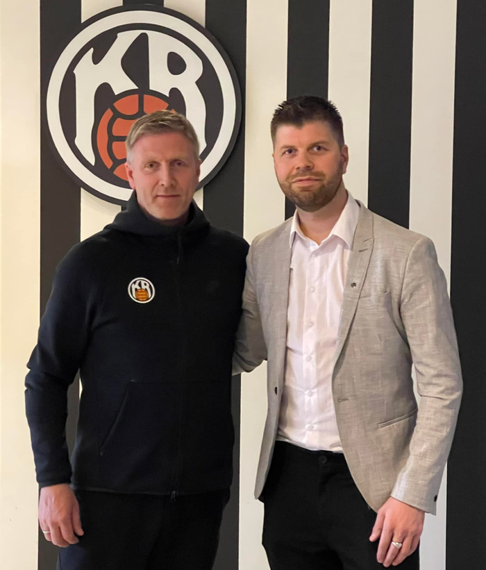 Friðgeir og Rúnar Kristinsson, þjálfari KR