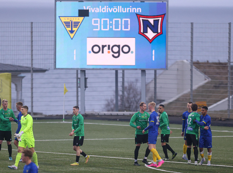 Myndaveisla: Grótta og Njarðvík gerðu jafntefli í gær