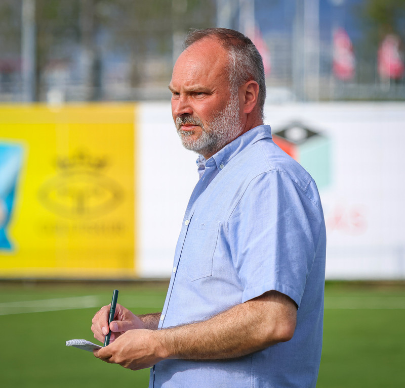 Þjálfarinn Kristján Guðmundsson.