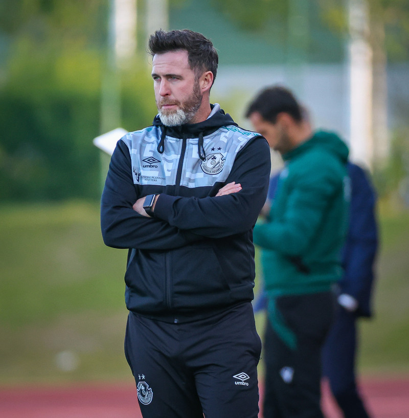 Stephen Bradley er stjóri Shamrock. Hann mætti á Kópavogsvöll í fyrra.
