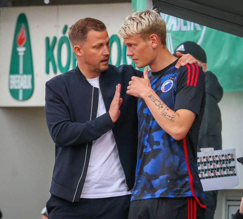 Jacob Neestrup og Orri Steinn Óskarsson.