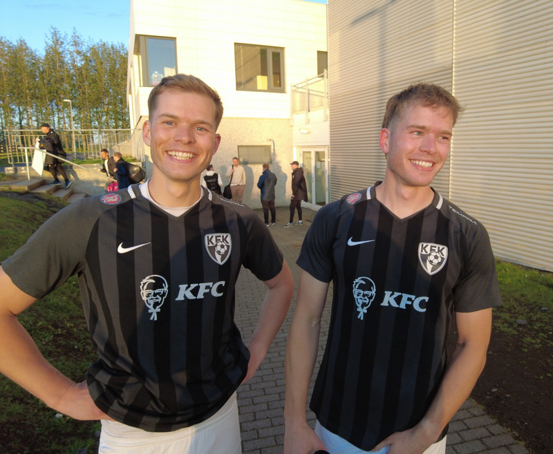 Brynjar (hér til vinstri) var markakóngur deildarinnar.