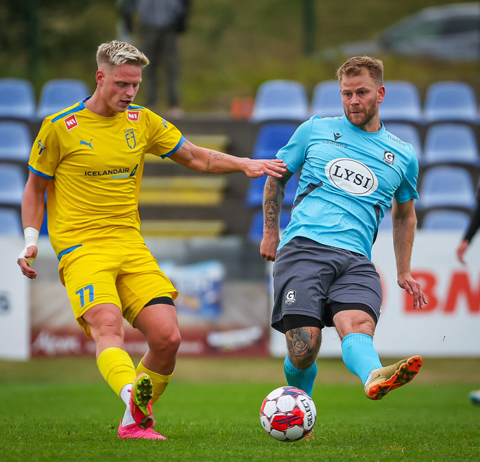 Máni Austmann gerði fyrsta mark Fjölnis gegn Njarðvík