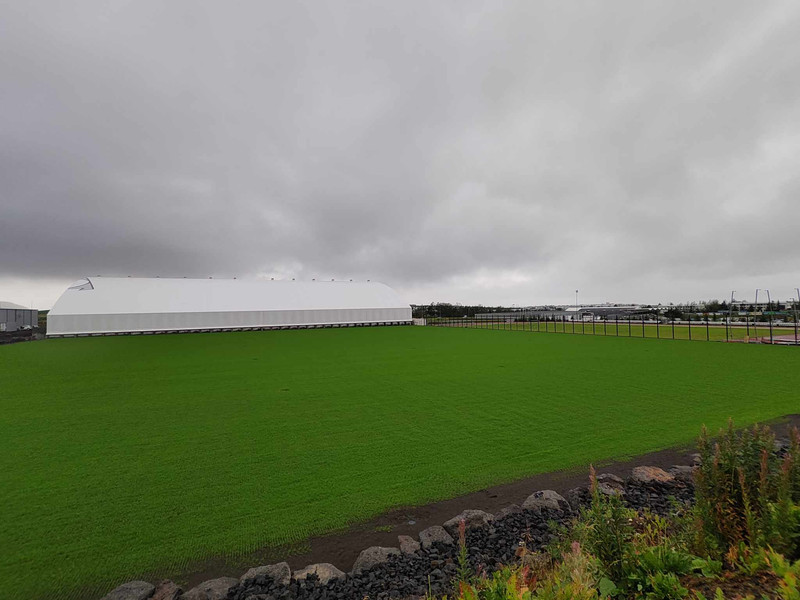 Landsliðið mun æfa á hybrid grasinu í Kaplakrika
