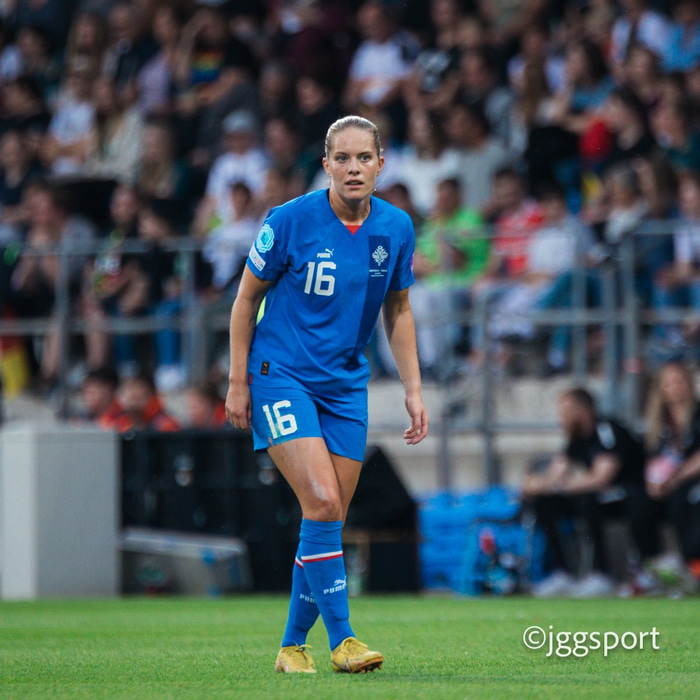 Hildur í leiknum í kvöld.