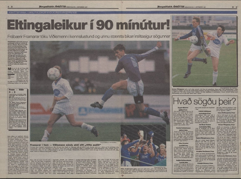 Víðismenn í eltingarleik síðast þegar þeir léku á Laugardalsvelli
