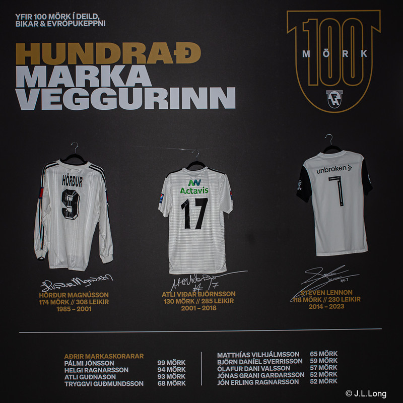 100 marka veggurinn vígður í Kaplakrika