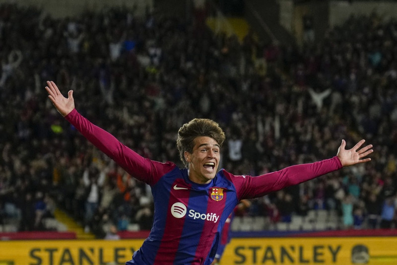 Guiu skoraði sigurmark Barcelona gegn Bilbao í fyrra.
