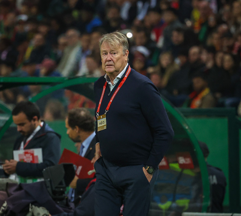 Age Hareide landsliðsþjálfari.