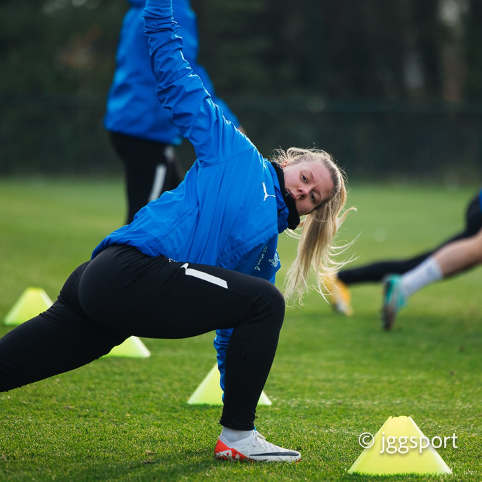 Frá æfingunni í morgun.