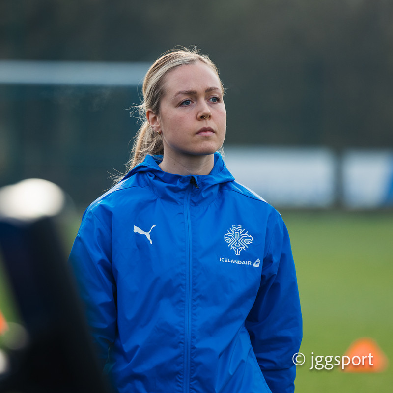 Myndaveisla: Önnur æfing Íslands í Cardiff