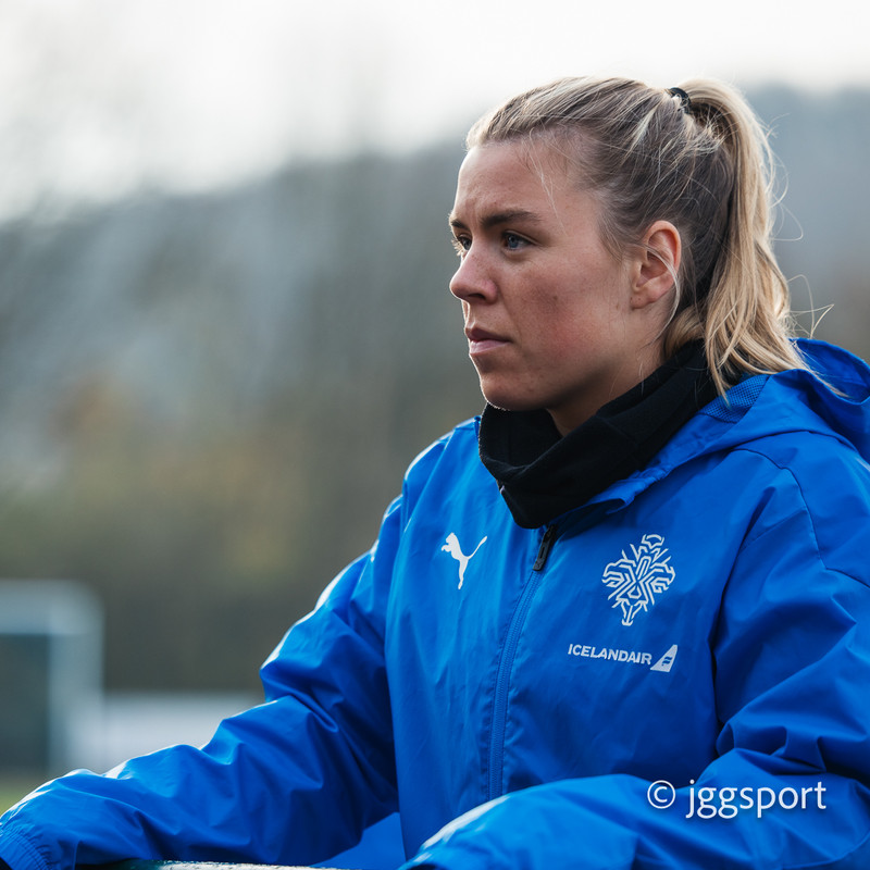 Myndaveisla: Önnur æfing Íslands í Cardiff