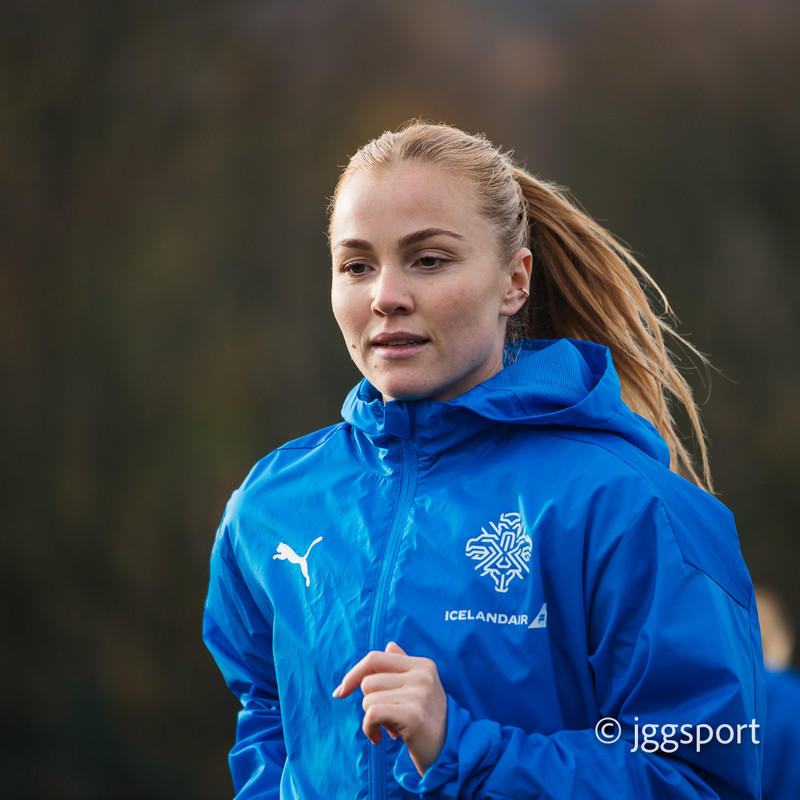 Myndaveisla: Önnur æfing Íslands í Cardiff