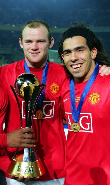 Tveir gráðugir: Wayne Rooney og Carlos Tevez hafa eitt markmið í lífinu. Að fá sem mestan pening.