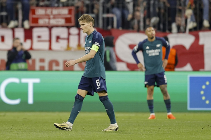 Martin Ödegaard svekktur í München.