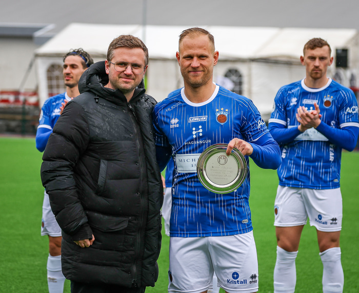 Páll Kristjánsson og Kenny Chopart fyrir leikinn í gær.