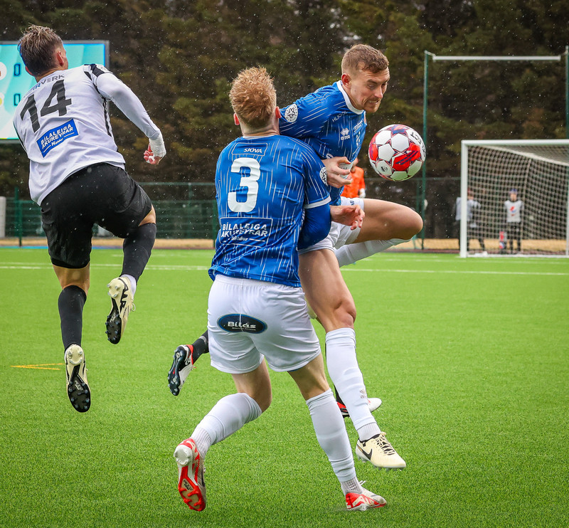 Blóðugur eftir samstuð við liðsfélaga