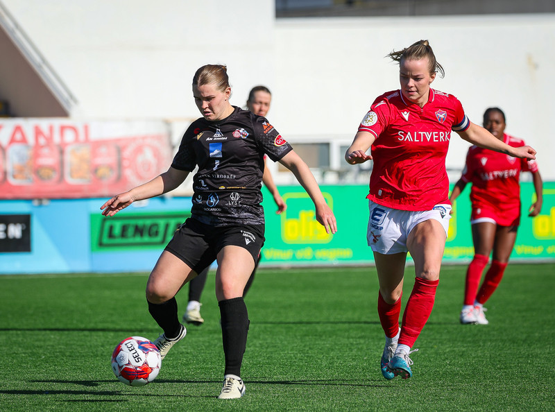 Karen María Sigurgeirsdóttir skoraði sitt fyrsta mark í kvöld