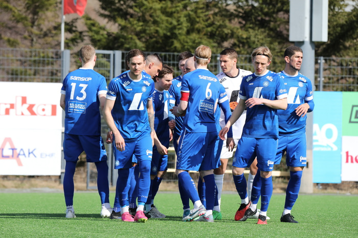 Fyrir leik hjá Dalvík/Reyni síðasta sumar.