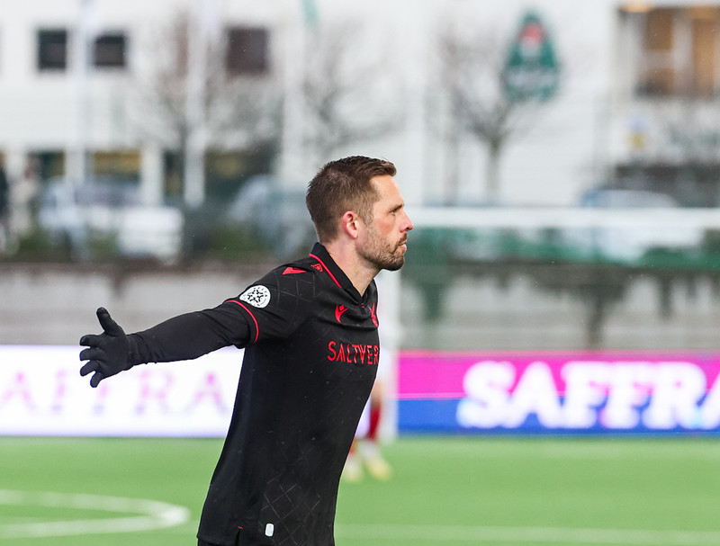 Gylfi Þór Sigurðsson fagnar marki í kvöld