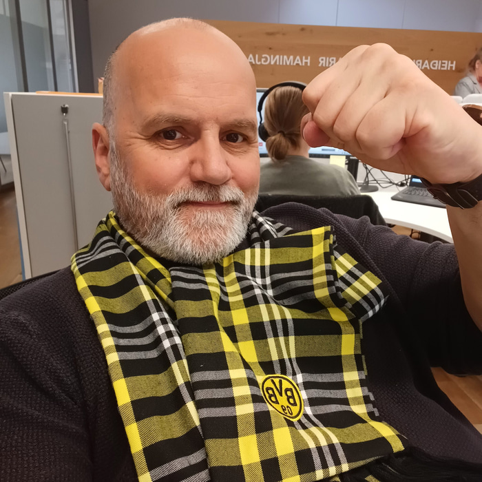 Tómas er mikill stuðningsmaður Dortmund.