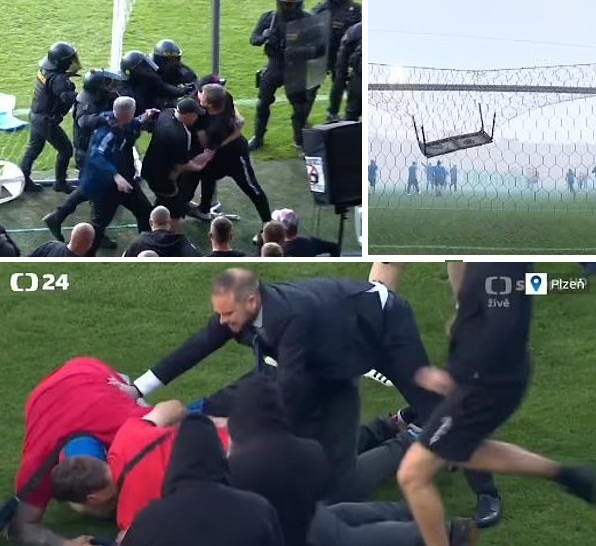 Það sauð allt upp úr á Doosan Arena í Pilsen.