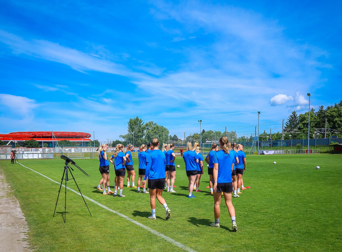 Íslenska liðið undirbýr sig núna fyrir leik gegn Austurríki á föstudaginn.