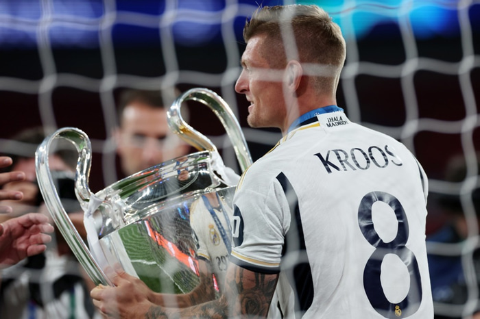 Kroos vann Meistaradeildina með Real Madrid.