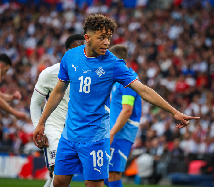 Mikael Anderson á Wembley.