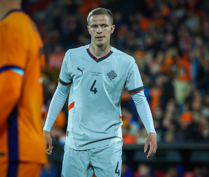Brynjar Ingi Bjarnason í leiknum í kvöld.