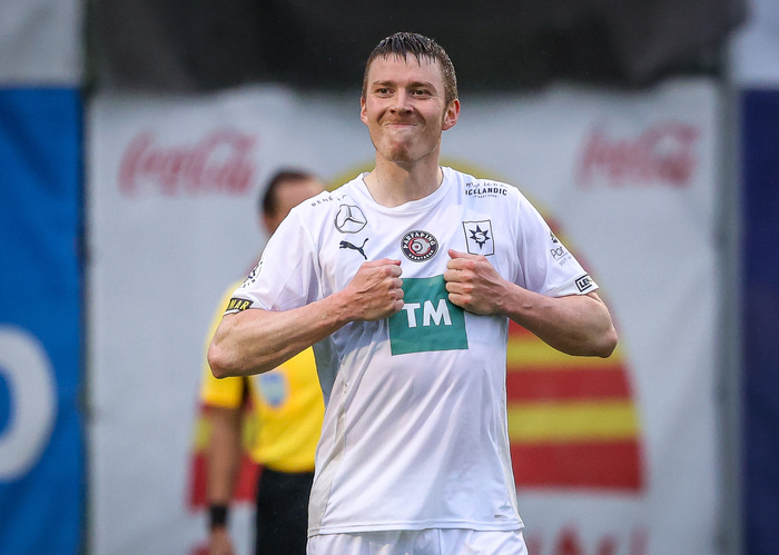 Emil Atlason kom inn af bekknum og skoraði
