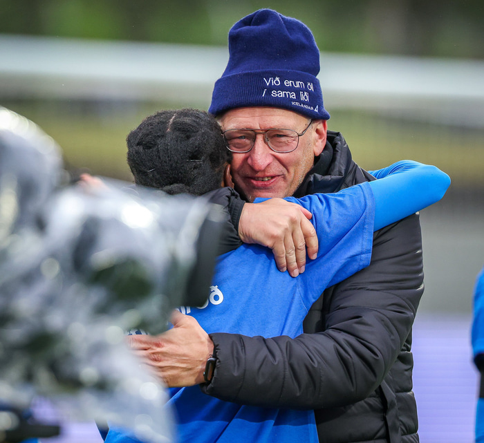 Þorsteinn Halldórsson, landsliðsþjálfari, eftir leikinn gegn Þýskalandi.