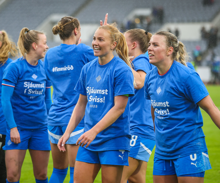 Glódís Perla Viggósdóttir og Ingibjörg Sigurðardóttir.