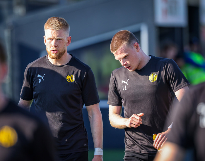 Viktor og Hinrik Harðarson, sóknarmenn ÍA.