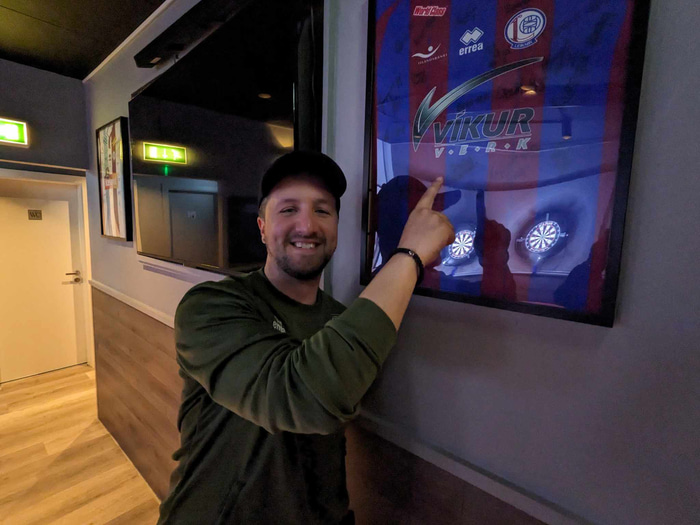 Nemanja léttur í lund eftir leikinn í kvöld.