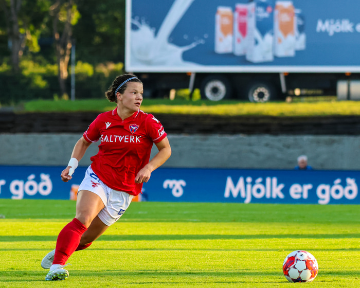 Varð bikarmeistari með Val í fyrra.