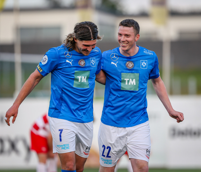 Emil (hér til hægri) hefur raðað inn mörkum síðustu árin.
