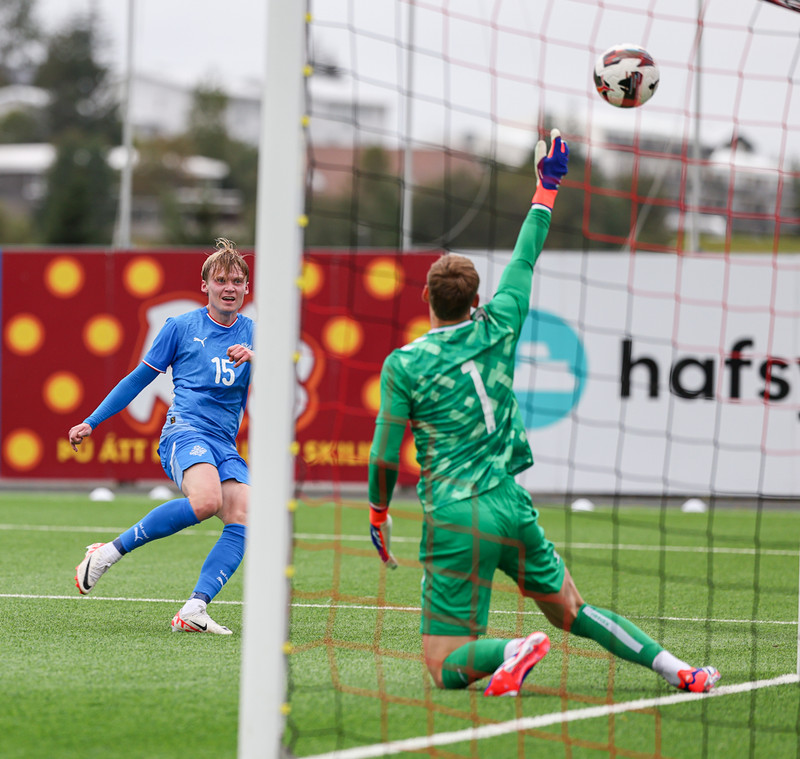 U21: Kristall með þrennu í mögnuðum sigri gegn Danmörku