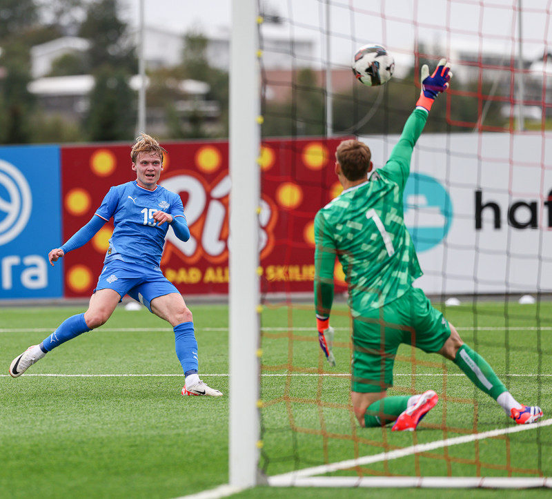 U21: Kristall með þrennu í mögnuðum sigri gegn Danmörku