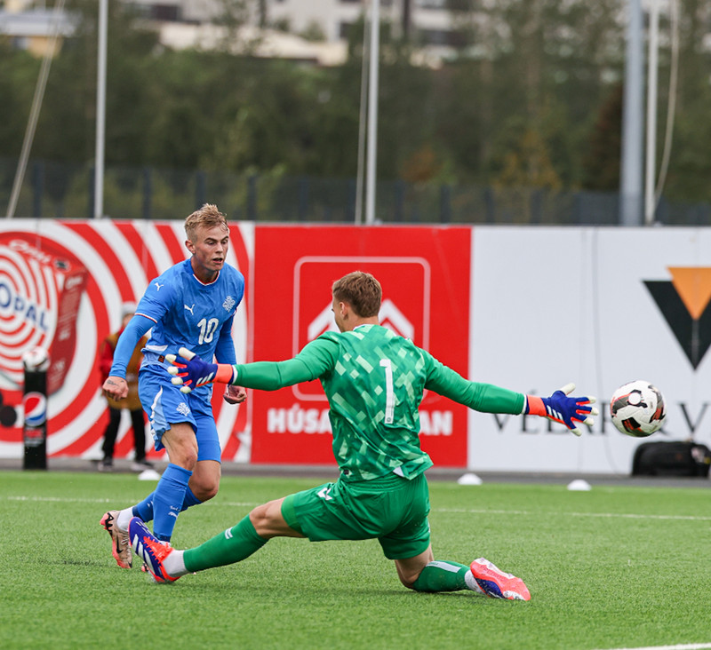 U21: Kristall með þrennu í mögnuðum sigri gegn Danmörku