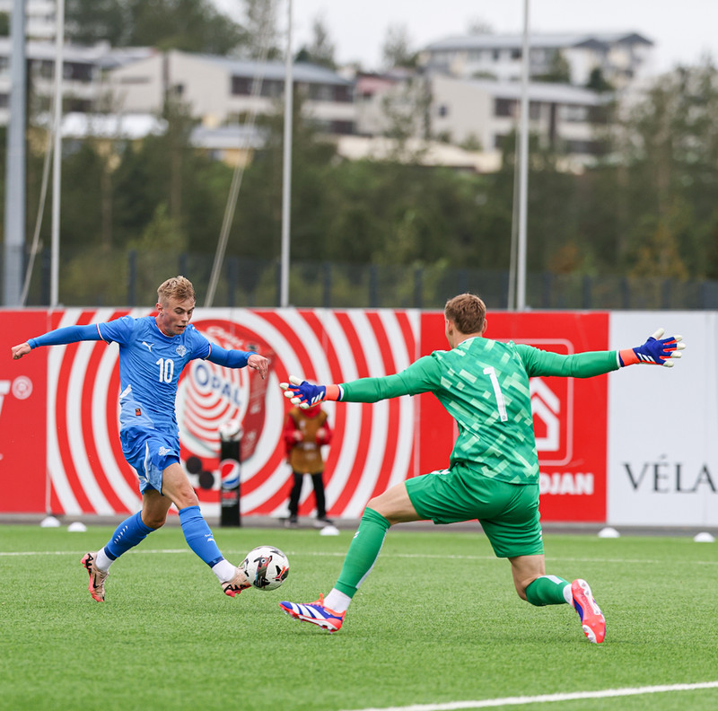 U21: Kristall með þrennu í mögnuðum sigri gegn Danmörku