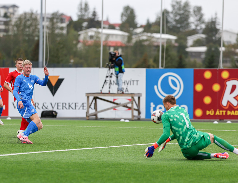 U21: Kristall með þrennu í mögnuðum sigri gegn Danmörku