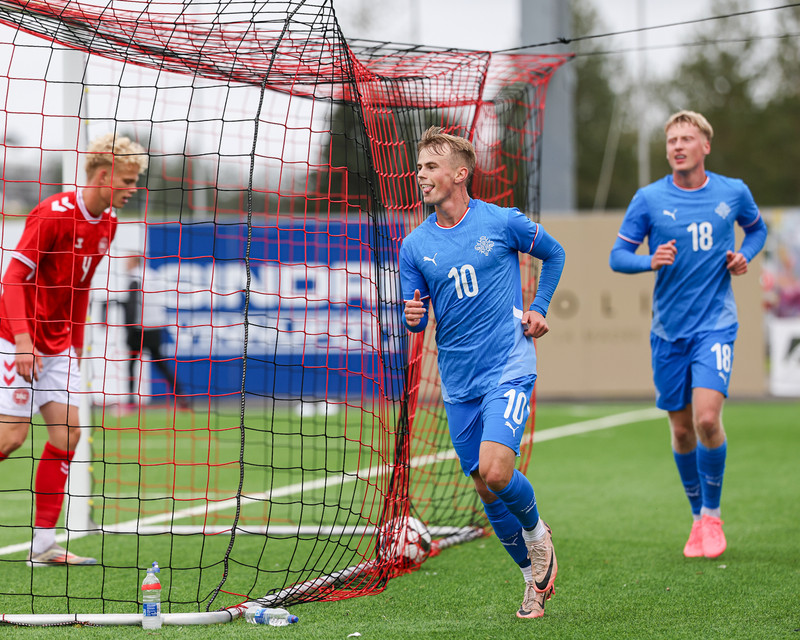 U21: Kristall með þrennu í mögnuðum sigri gegn Danmörku
