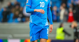  Landsliðshópurinn -  Gylfi og Kristall Máni í...