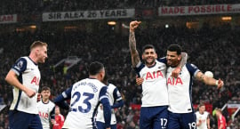 England: Þriggja marka sigur Tottenham á Old Trafford