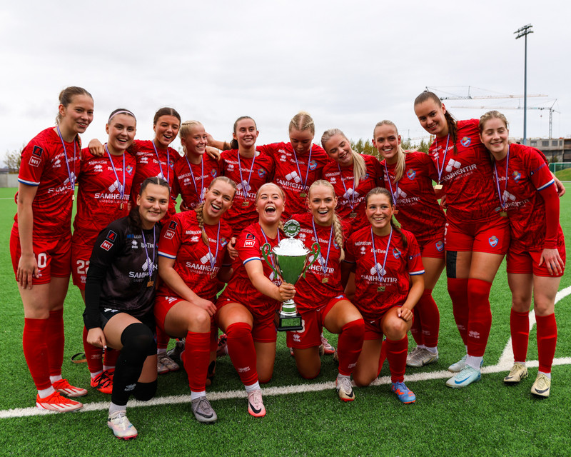 Myndaveisla: Haukar fögnuðu sigri í 2. deild eftir sigur á Völsungi