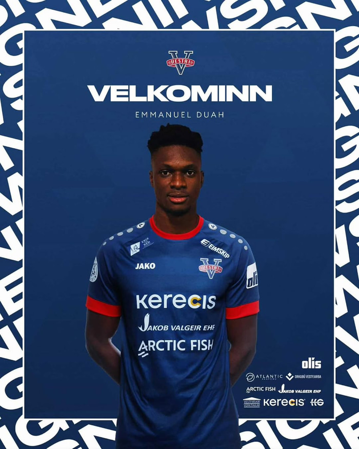 Emmanuel Duah er 21 árs Ganverji - kantmaður.